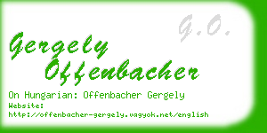 gergely offenbacher business card